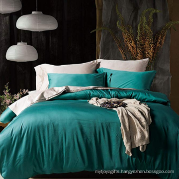 Poly/cotton 600TC Turquoise sateen duvet cover